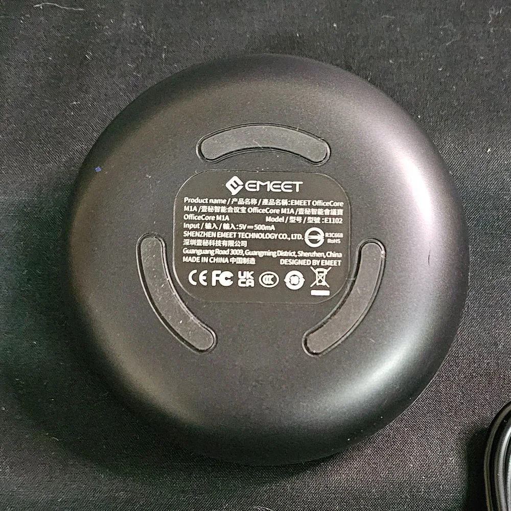 EMEET USB Speakerphone, M1A Zoom Certified AI Mics 360°Voice Pickup USB NOB